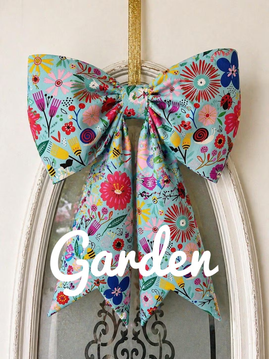 Handmade Quilted Fabric Door Bow
