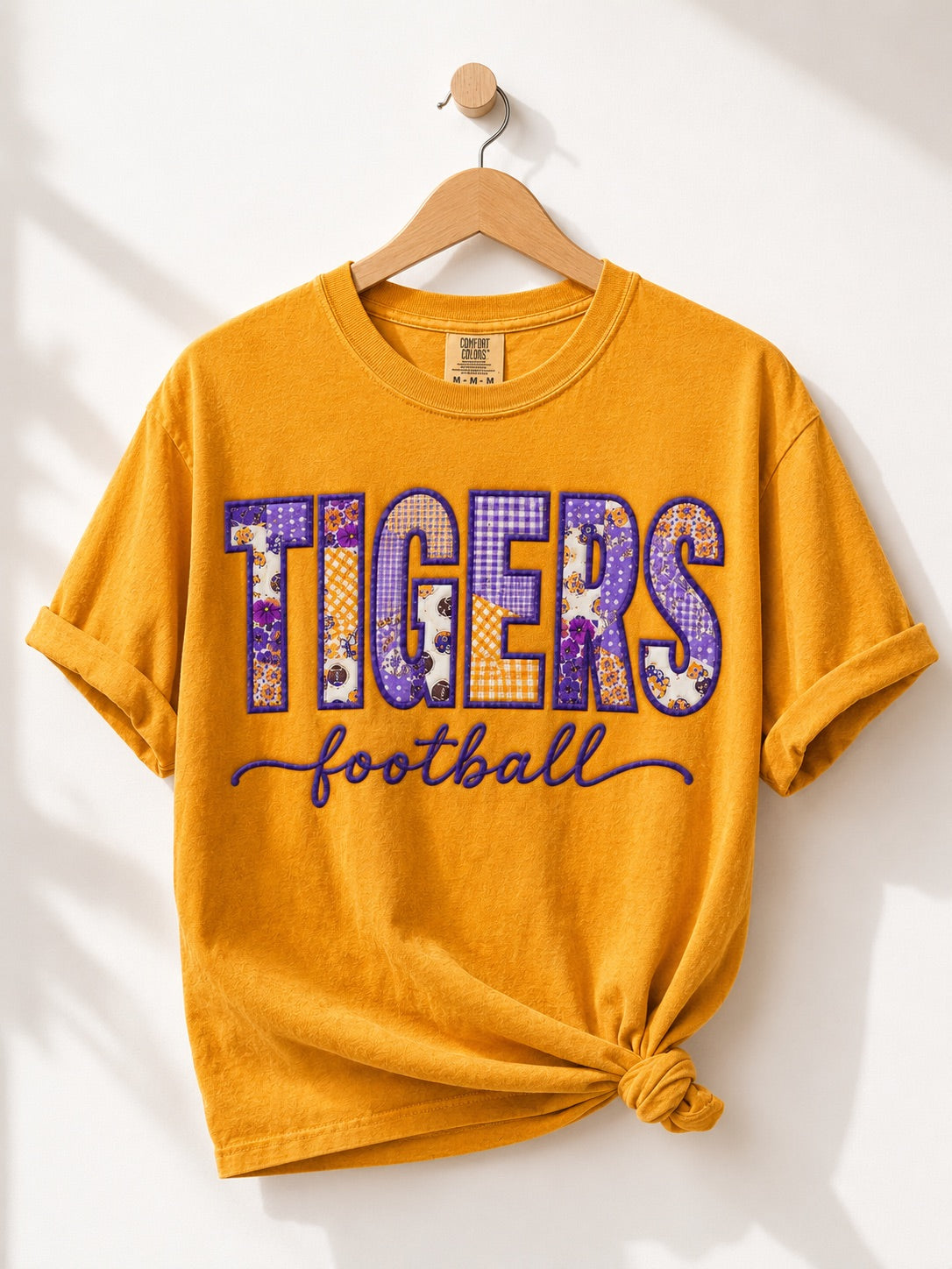 Patchwork Tigers Football T-Shirt