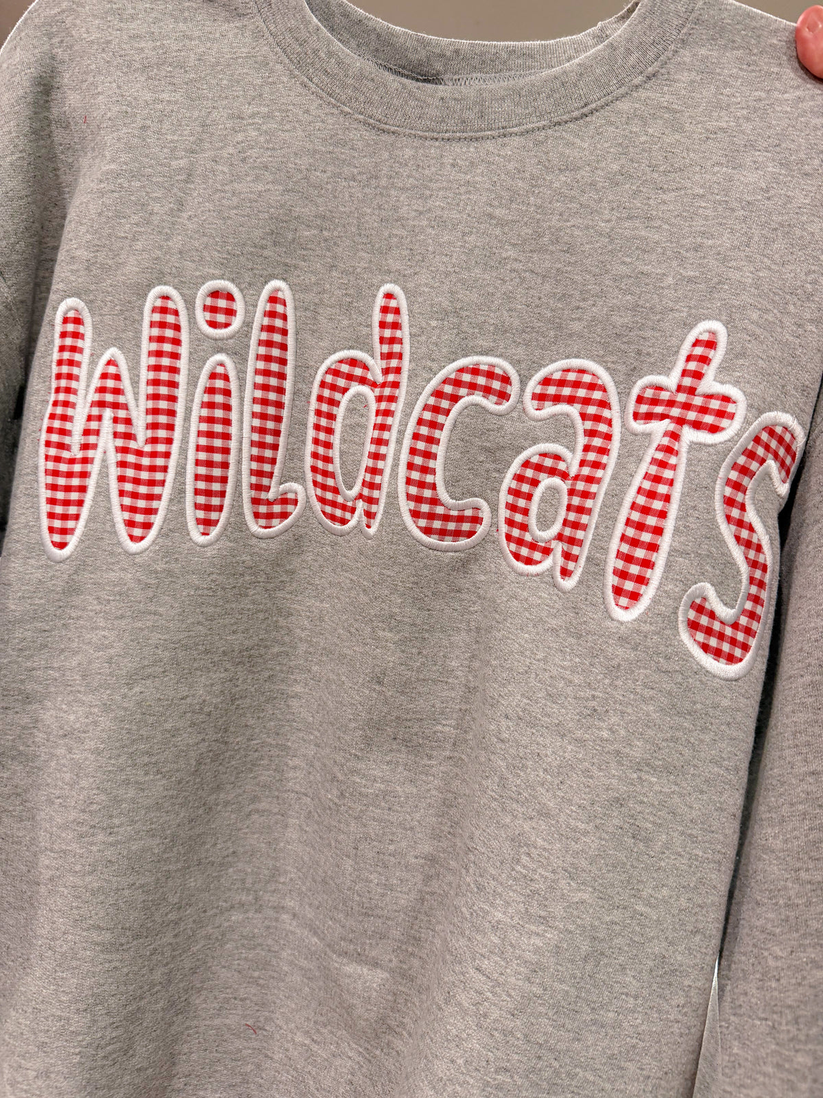 Custom Gingham Appliqué Crewneck Sweatshirt