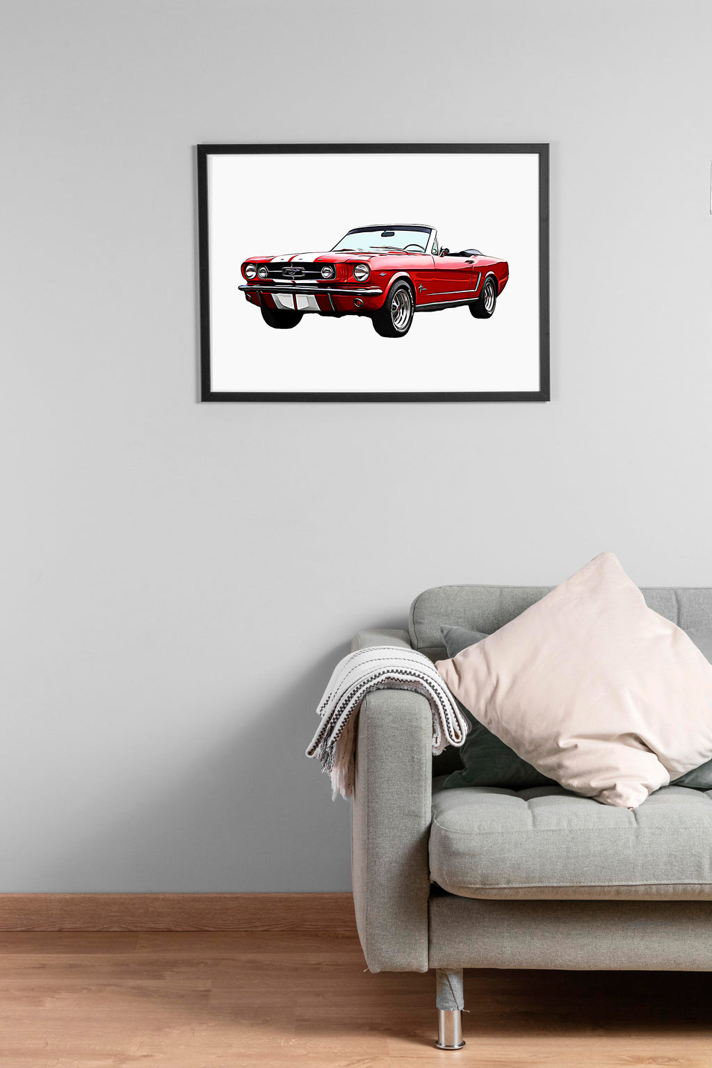 66' Red Muscle Car Painting