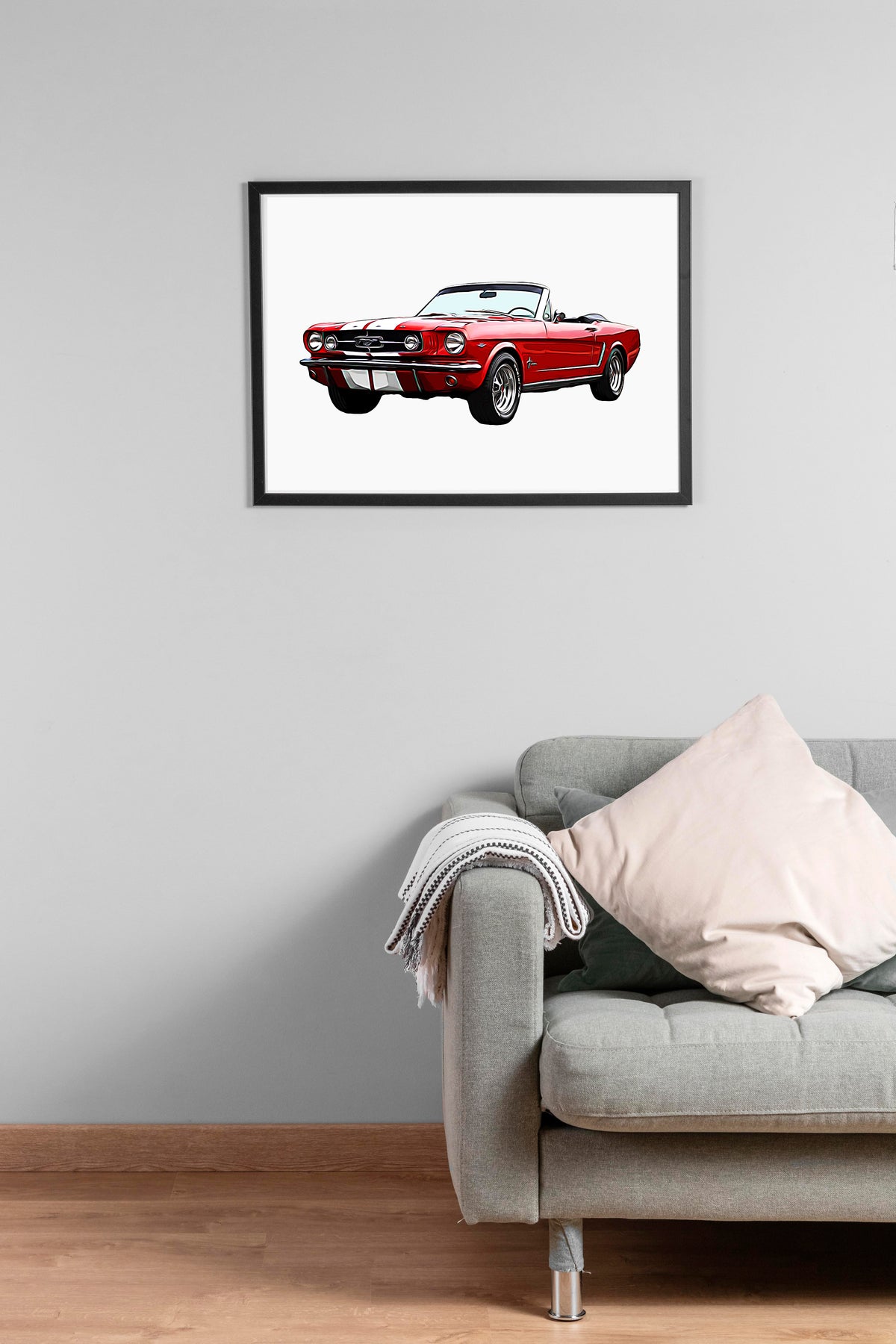 66' Red Muscle Car Painting