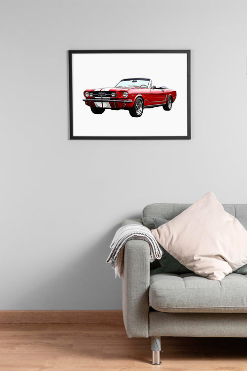 66' Red Muscle Car Painting