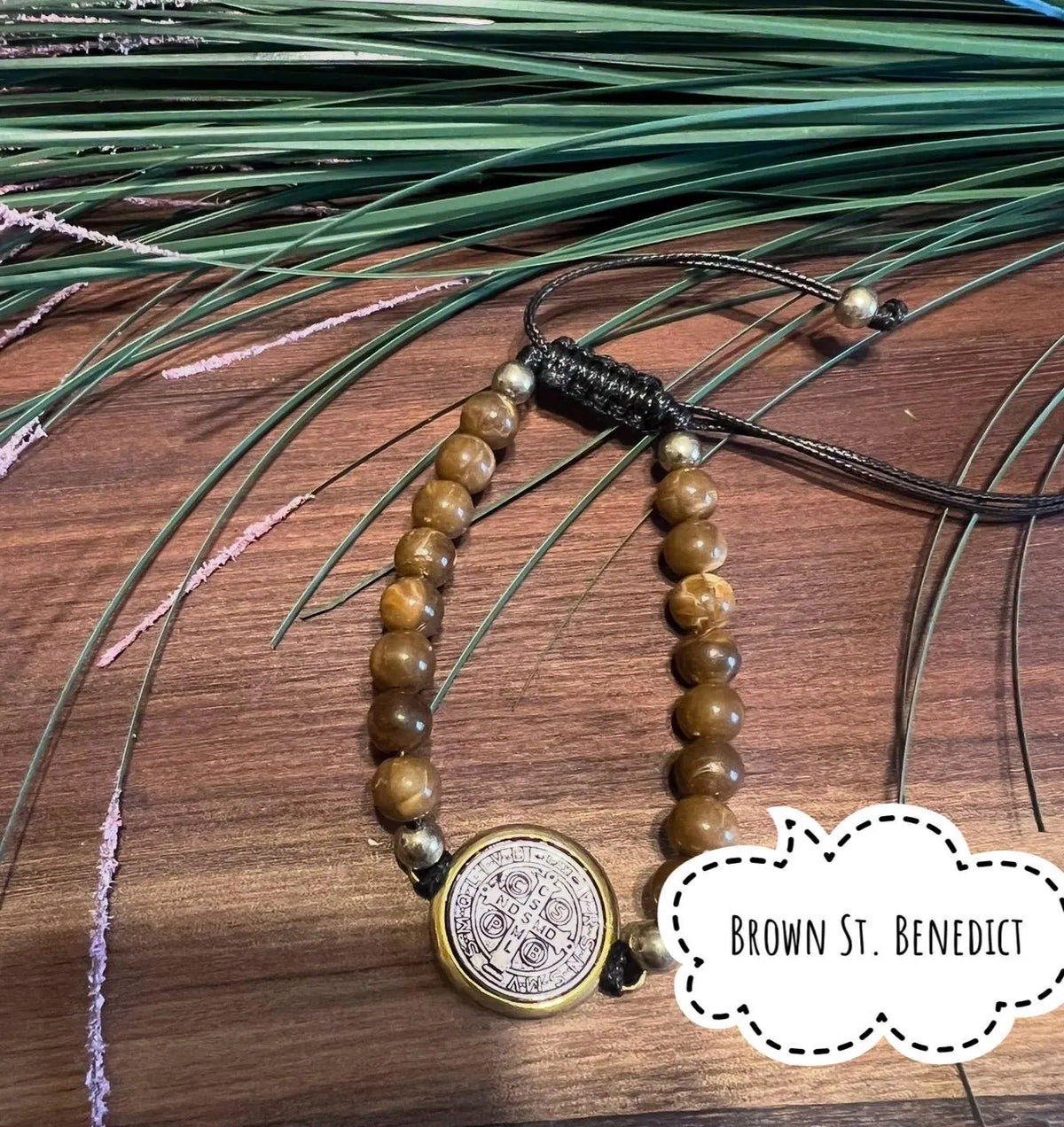Saint Benedict -Handmade Beaded Stretch Bracelets