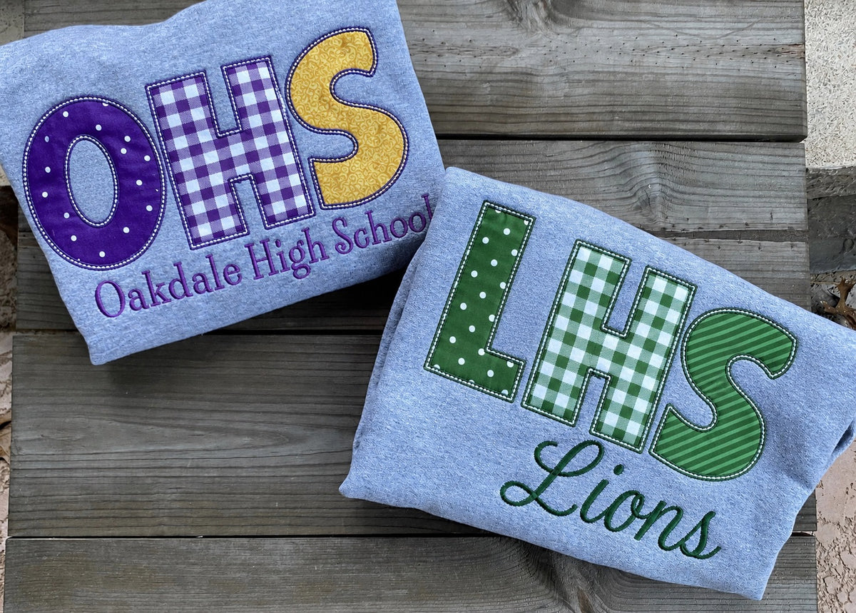 Custom Bubble Letters Appliqué Crewneck Sweatshirt