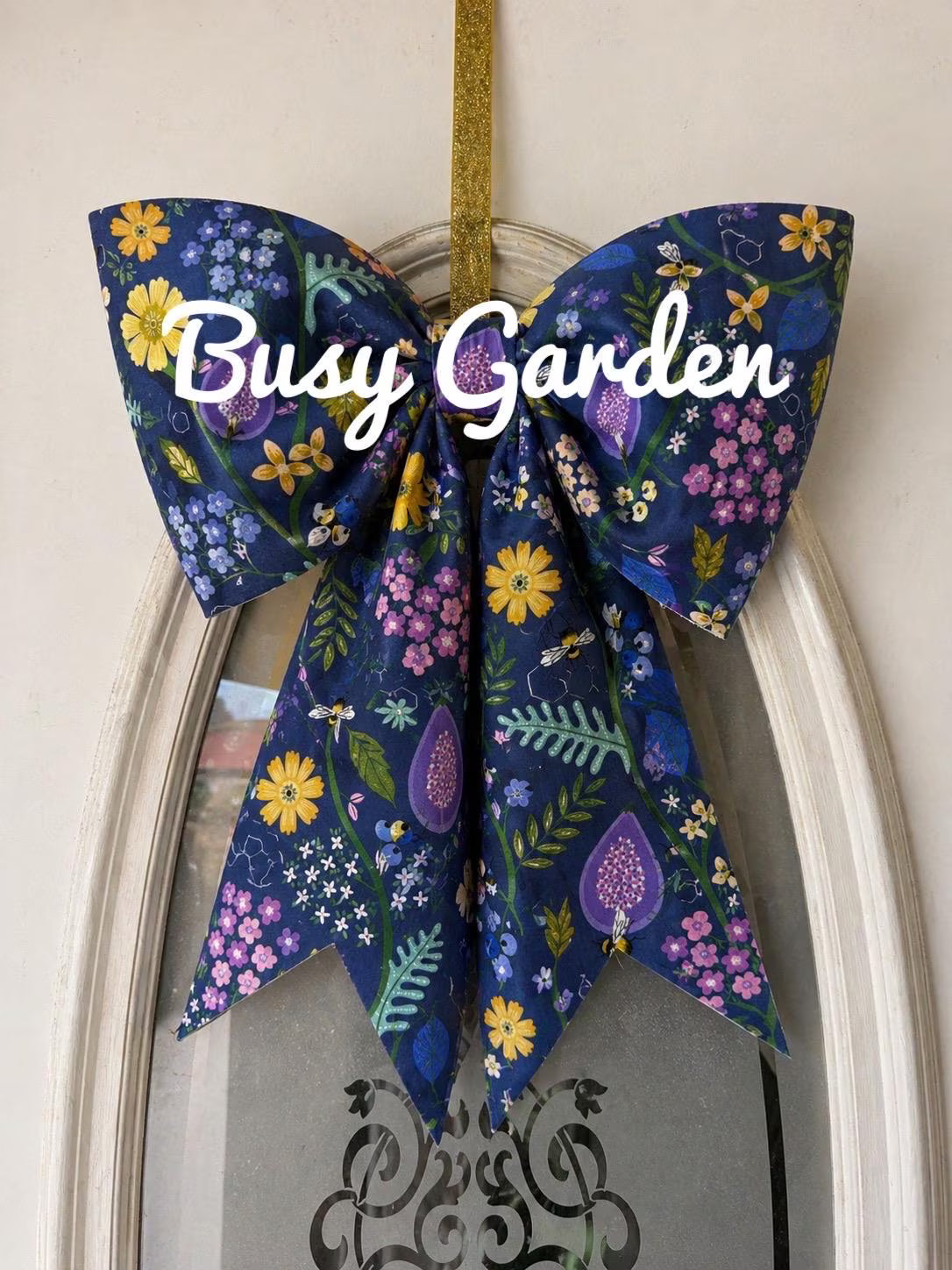 Handmade Quilted Fabric Door Bow