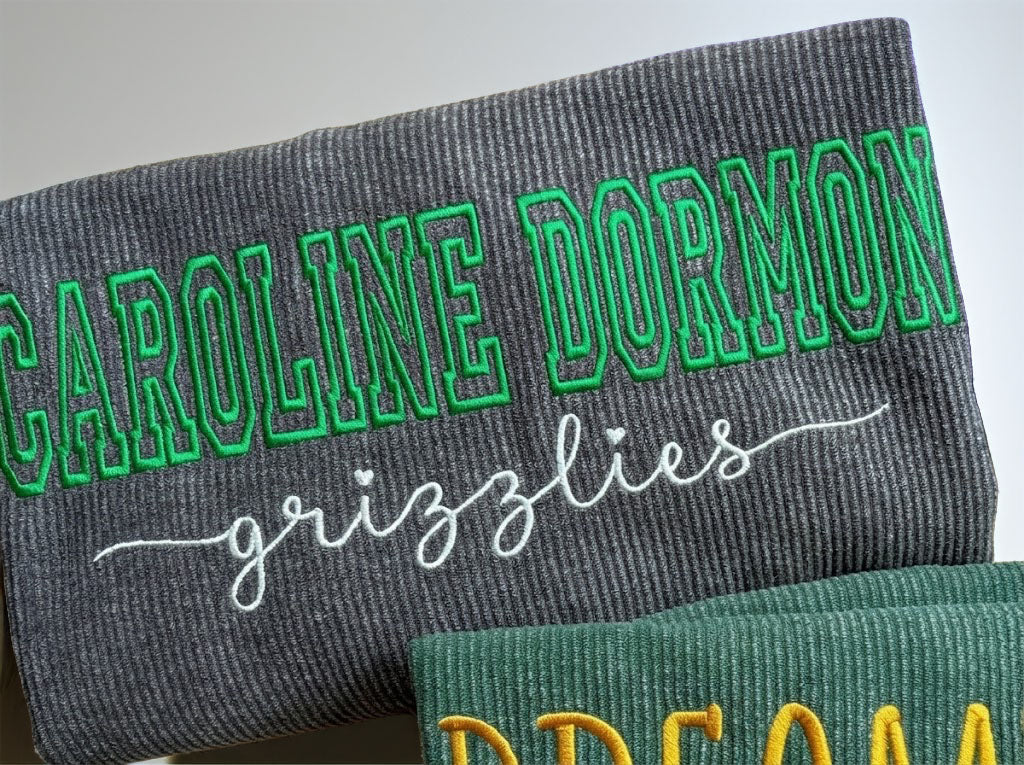 Custom Embroidered Corded Crewneck Sweatshirt