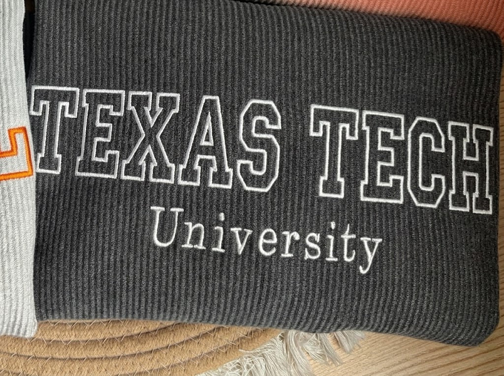 Custom Embroidered Corded Crewneck Sweatshirt