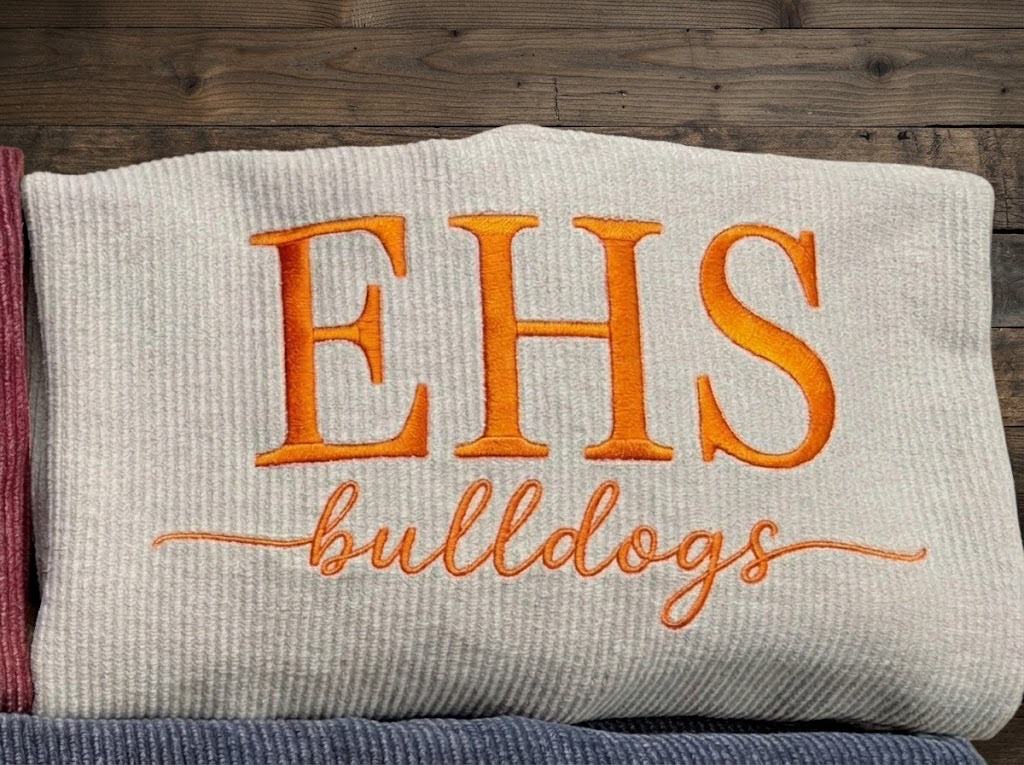 Custom Embroidered Corded Crewneck Sweatshirt