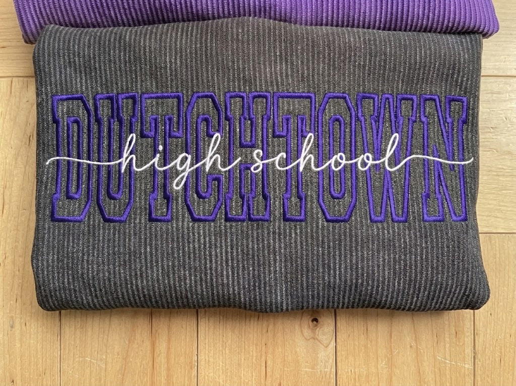 Custom Embroidered Corded Crewneck Sweatshirt