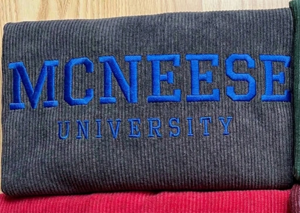 Custom Embroidered Corded Crewneck Sweatshirt