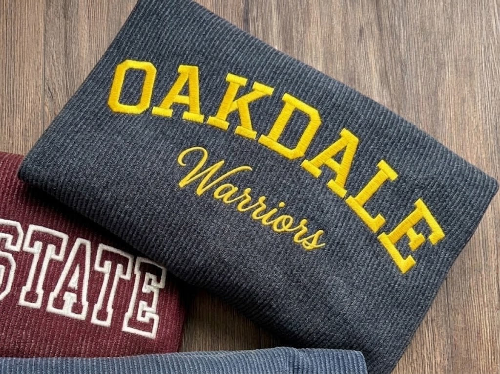 Custom Embroidered Corded Crewneck Sweatshirt