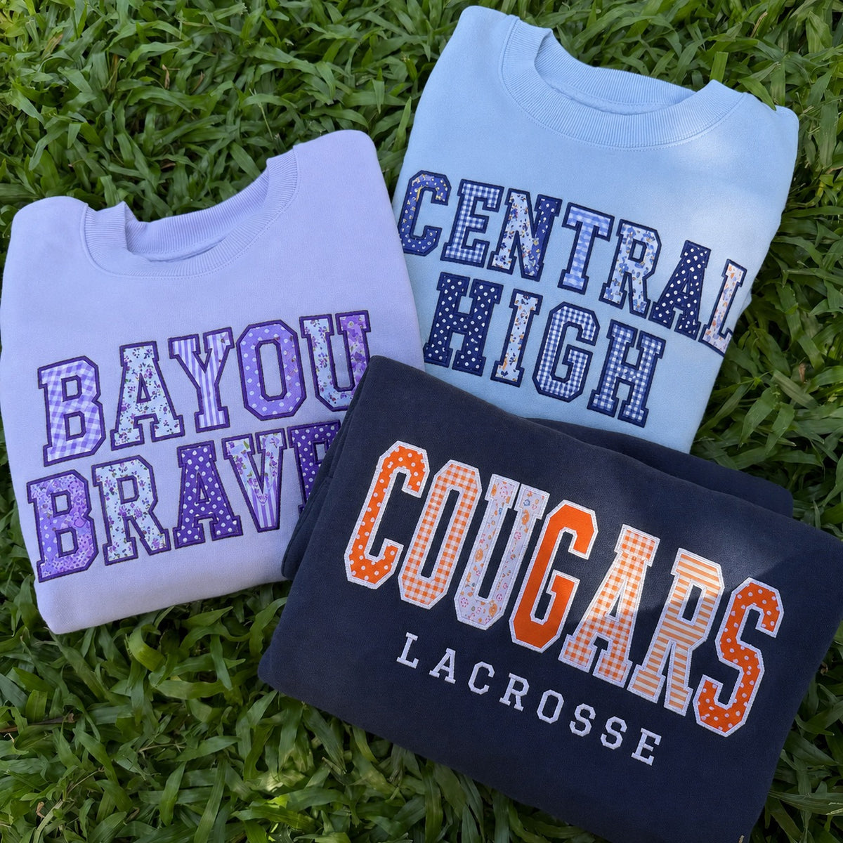Mixed Fabric Appliqué T-Shirt Customized