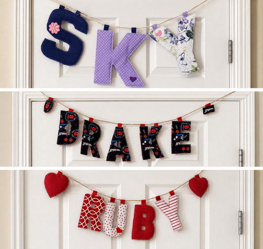 Fabric Letter Garland Banner