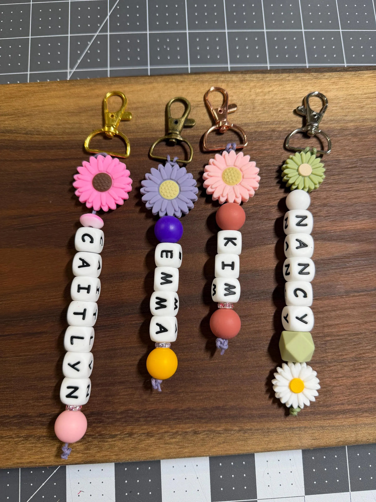 Personalized Beaded Name Keychain