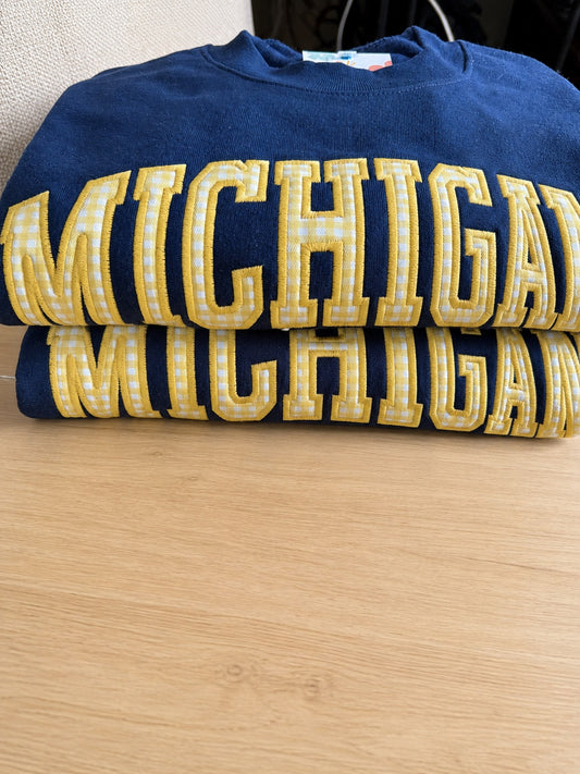 Custom Gingham Appliqué T-Shirt