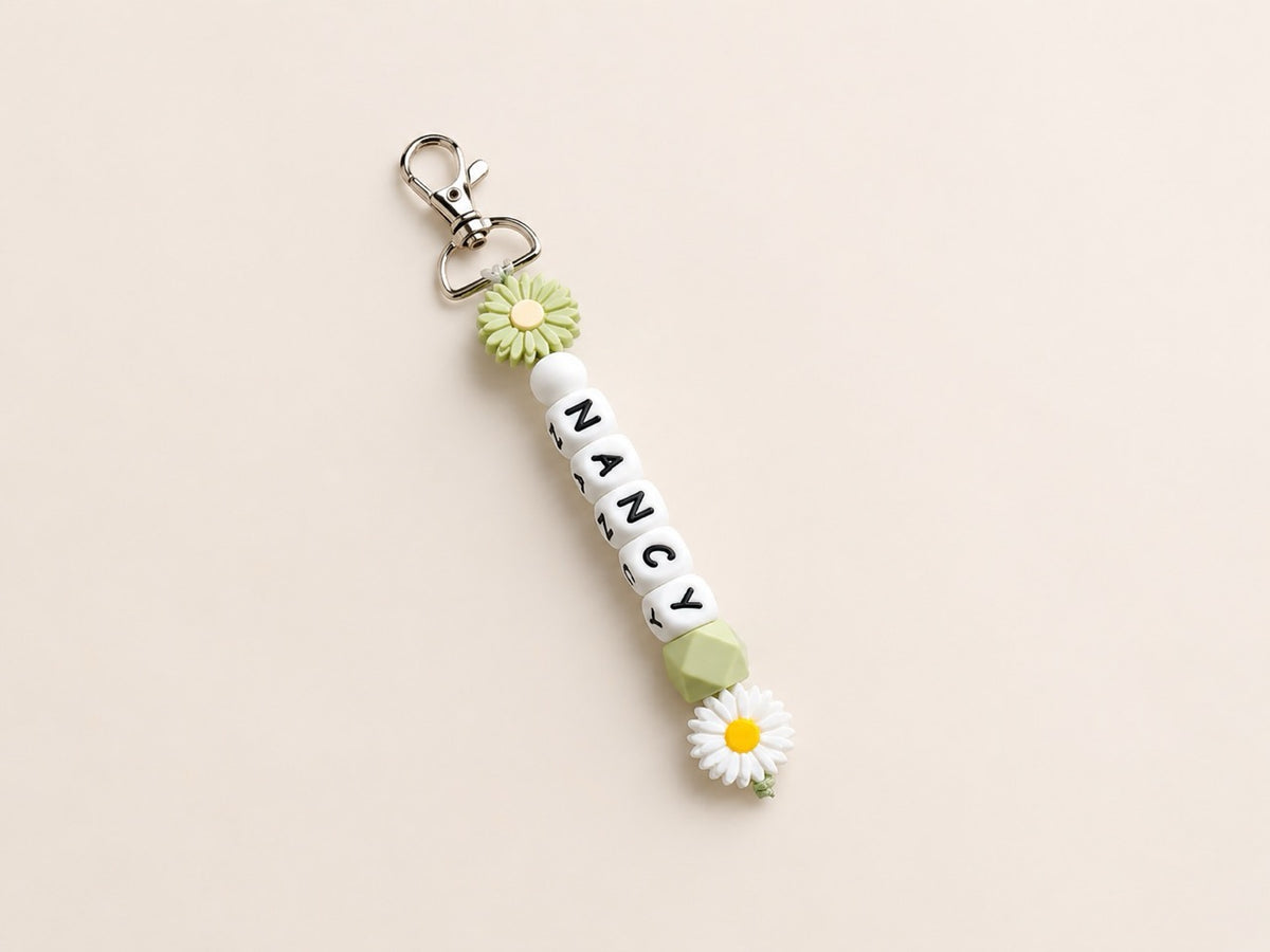 Personalized Beaded Name Keychain