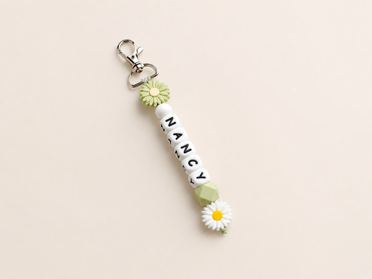Personalized Beaded Name Keychain