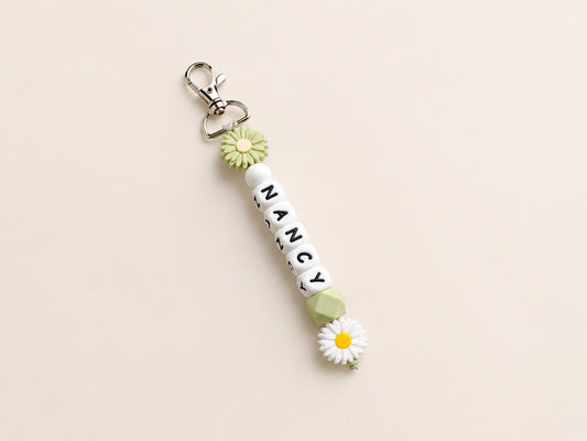 Personalized Beaded Name Keychain