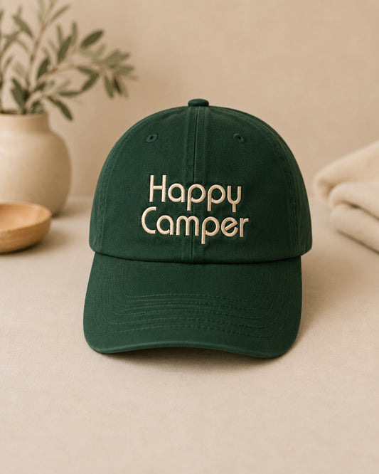 Happy Camper Hat - Block Letters