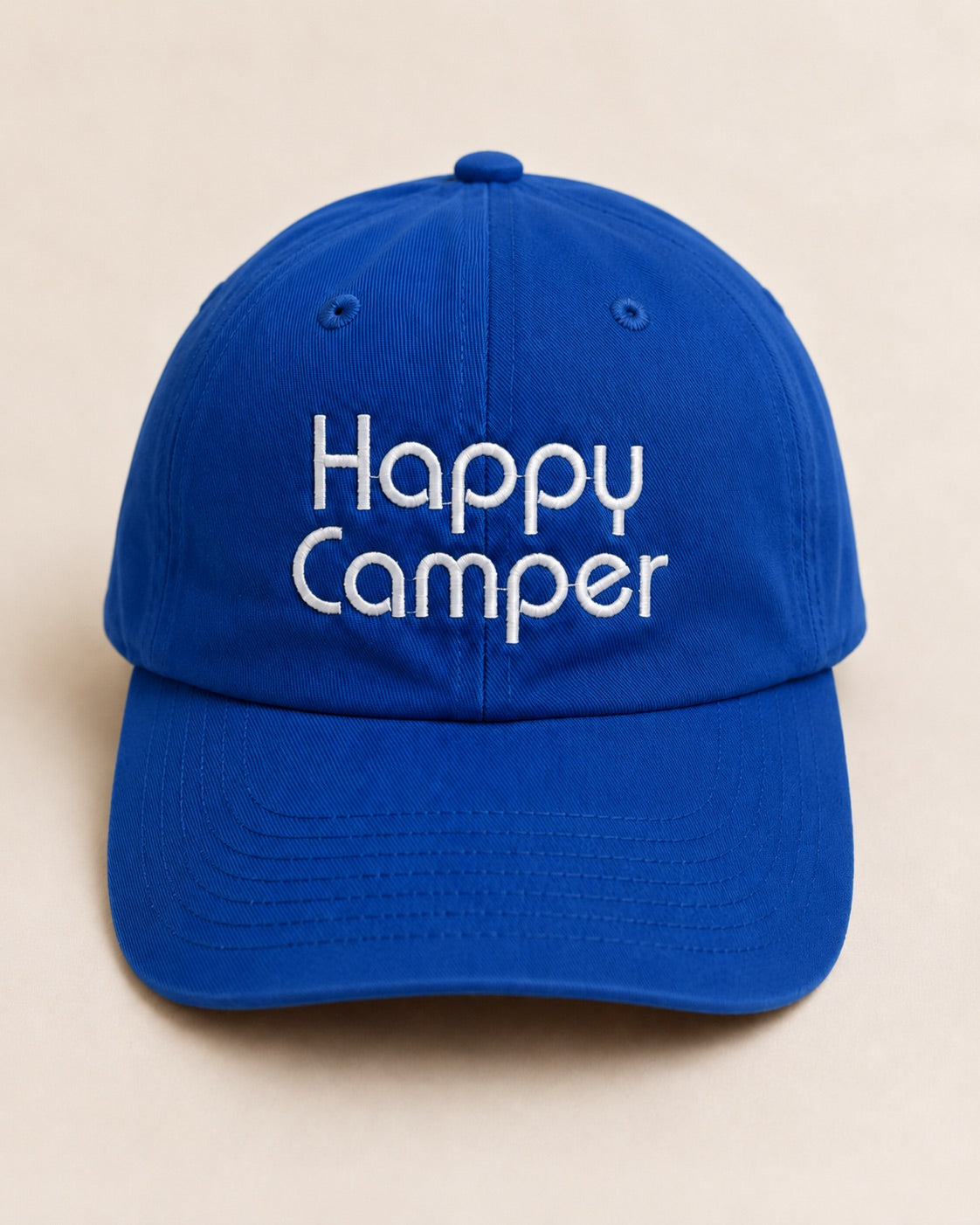 Happy Camper Hat - Block Letters