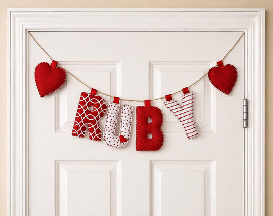 Fabric Letter Garland Banner