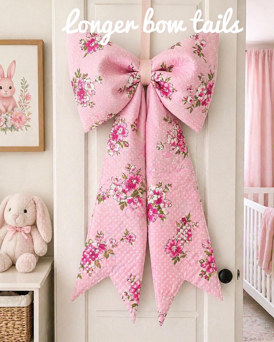 Handmade Quilted Fabric Door Bow