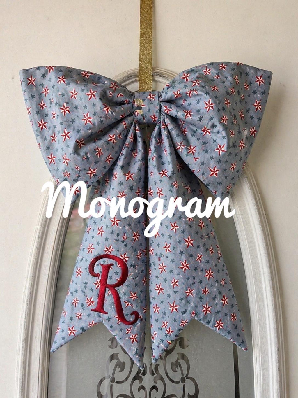 Handmade Quilted Fabric Door Bow
