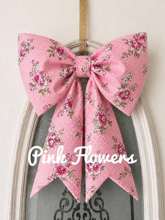 Handmade Quilted Fabric Door Bow