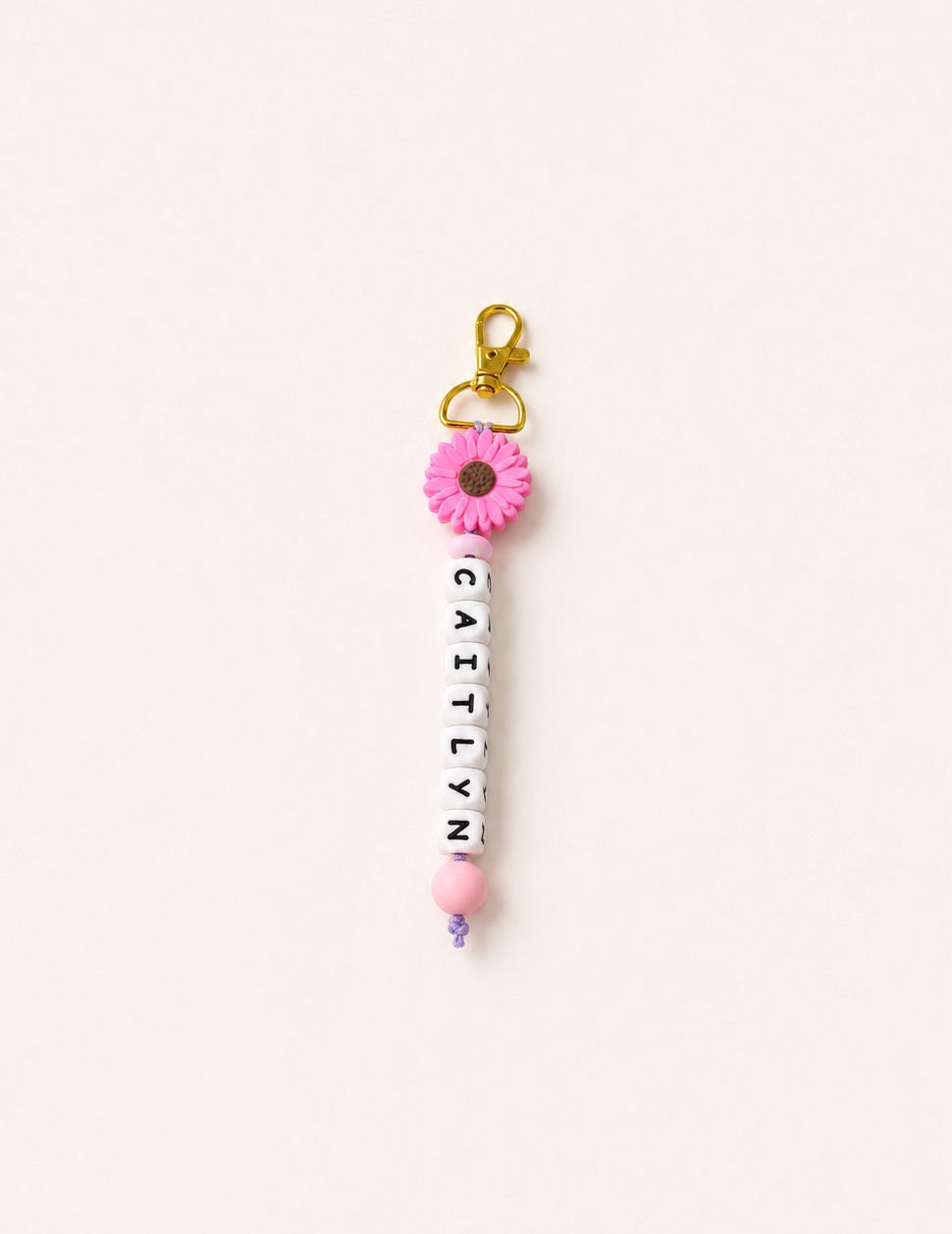 Personalized Beaded Name Keychain