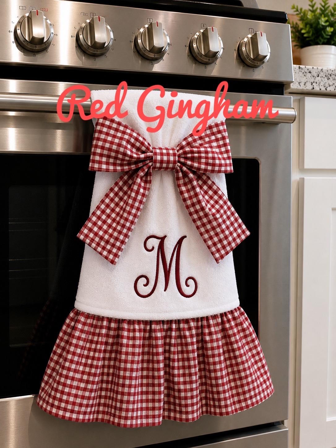 Personalized Monogram Hanging Kitchen Towel