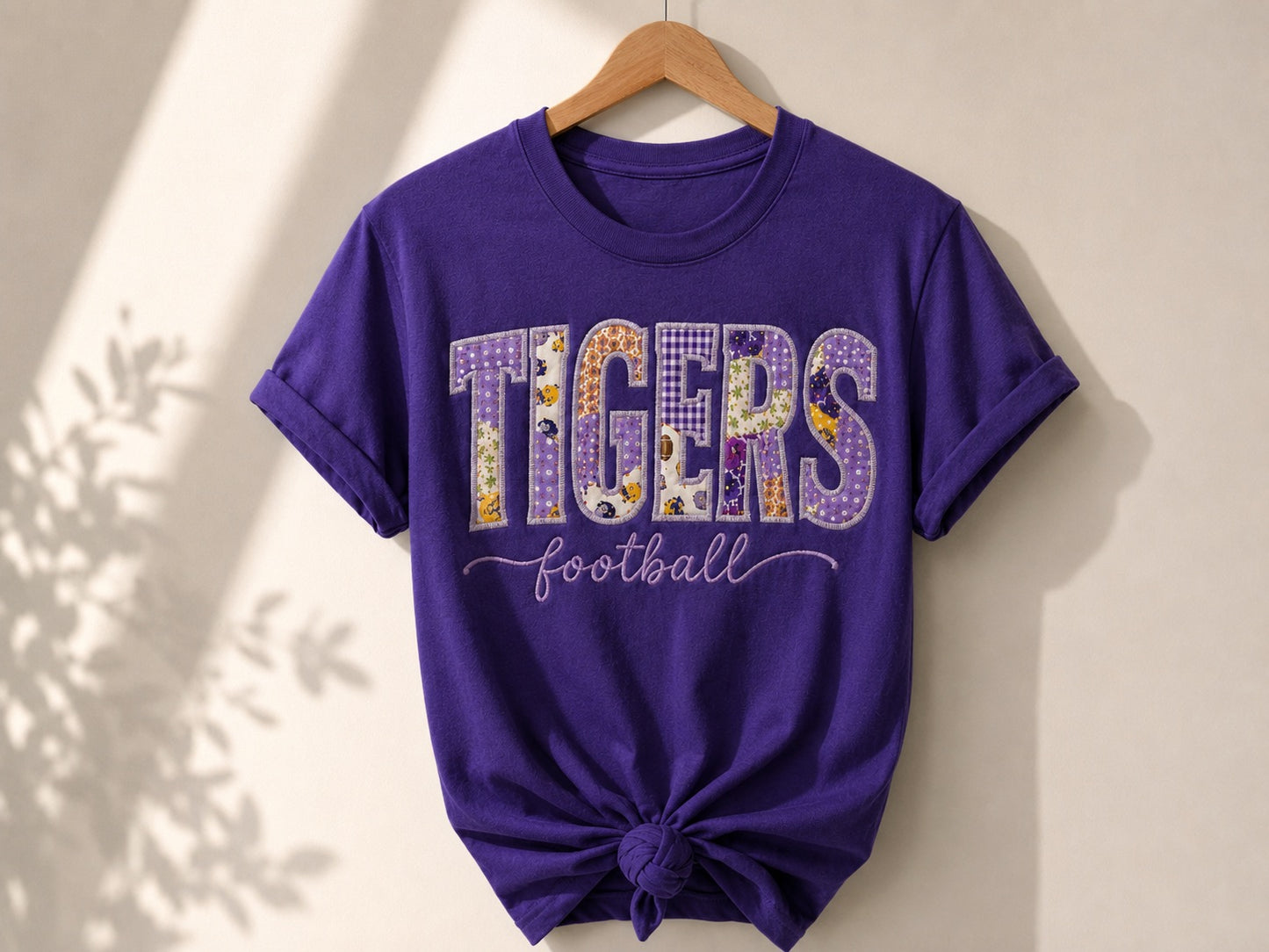 Patchwork Tigers Football T-Shirt