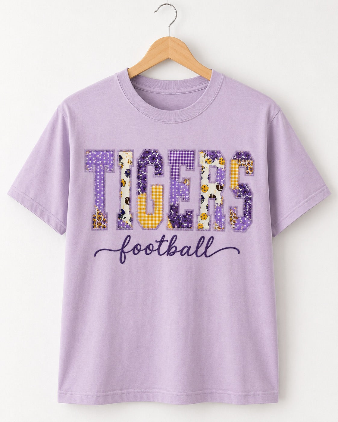 Patchwork Tigers Football T-Shirt
