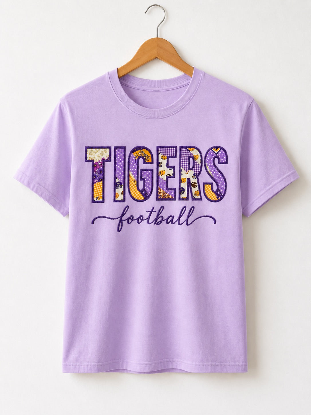 Patchwork Tigers Football T-Shirt