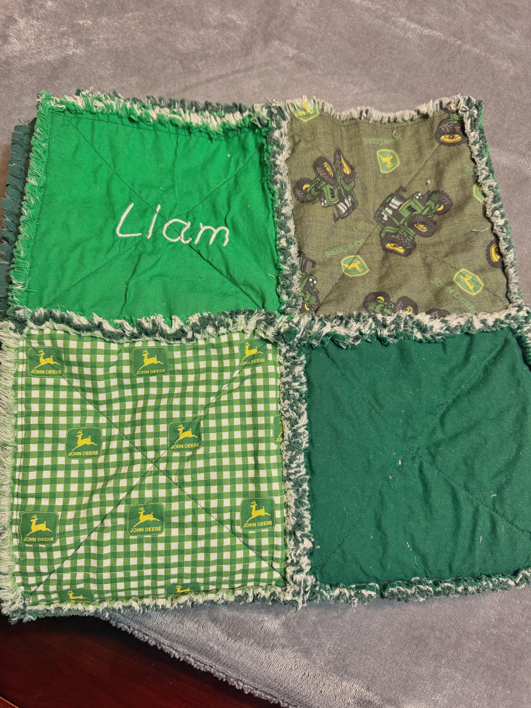 Blush Floral Rag Quilt