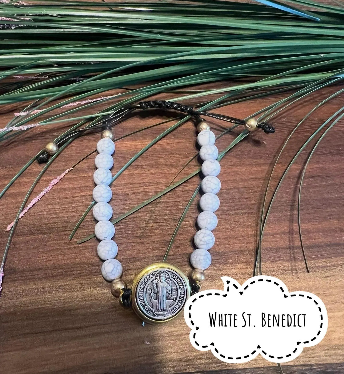 Saint Benedict -Handmade Beaded Stretch Bracelets