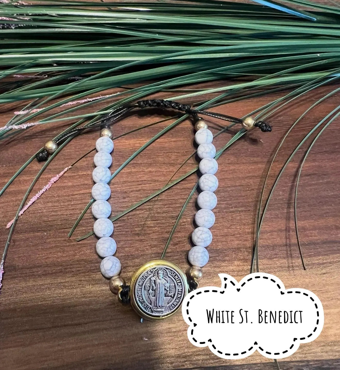 Saint Benedict -Handmade Beaded Stretch Bracelets